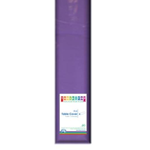 PURPLE PLASTIC TABLE COVER ROLL 1EA