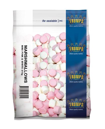 TRUMPS MATSHMALLOWS MINI PINK 375GM